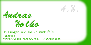 andras wolko business card